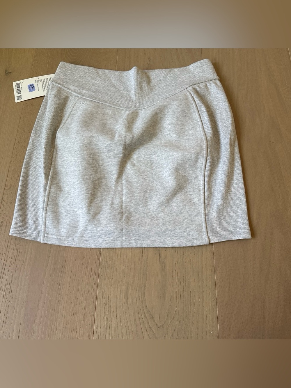 lululemon athletica Light Grey Pull-On Mini Skirt
